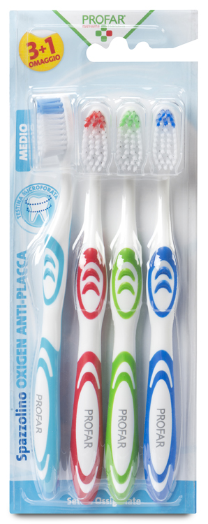 PROFAR SPAZZOLINO ANTIPLACCA OXIGEN 4 PEZZI - Farmafamily.it