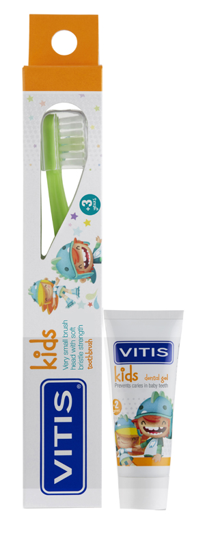 VITIS KIDS SPAZZOLINO + GEL 8 ML - Farmafamily.it