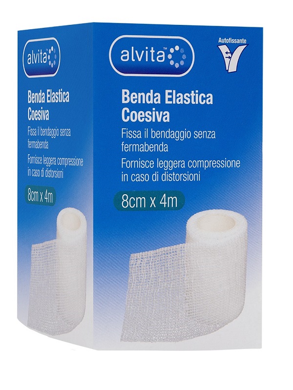 BENDA ELASTICA AUTOADESIVA ALVITA 8X4CM - Farmafamily.it