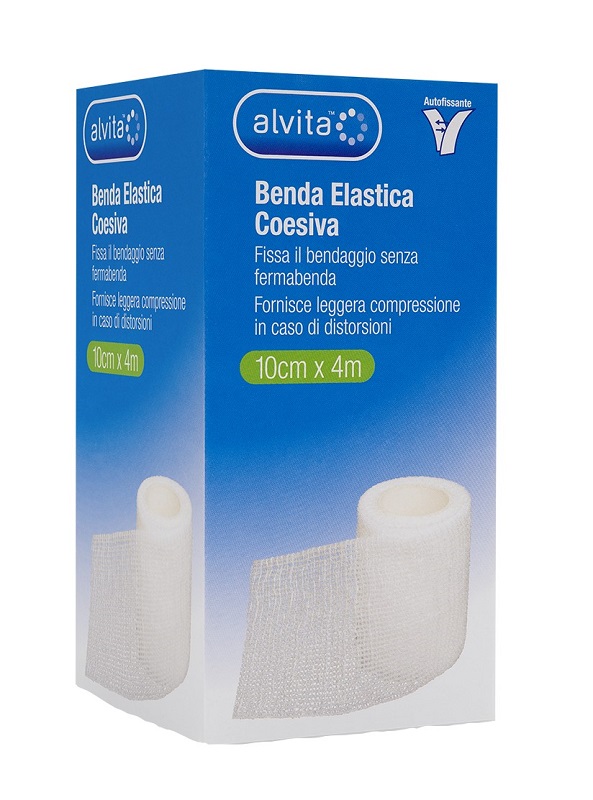 BENDA ELASTICA AUTOADESIVA ALVITA 10X4CM - Farmafamily.it