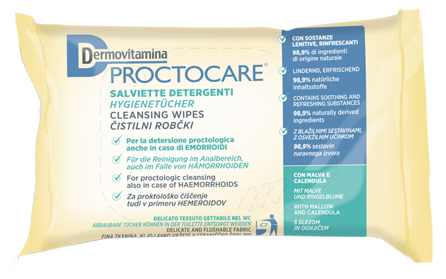 DERMOVITAMINA PROCTOCARE SALVIETTE DETERGENTI 15 PEZZI - Farmafamily.it