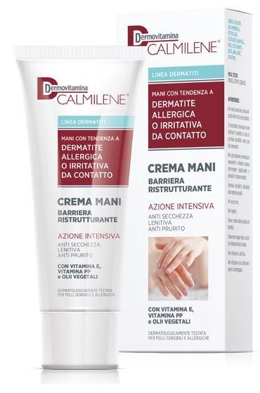 DERMOVITAMINA CALMILENE CREMA MANI BARRIERA RISTRUTTURANTE AZIONE INTENSIVA PER DERMATITE ALLERGICA O IRRITATIVA DA CONTATTO 75 ML - Farmafamily.it