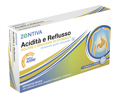ZENTIVA ACIDITA' REFLUSSO 20 COMPRESSE MASTICABILI - Farmafamily.it