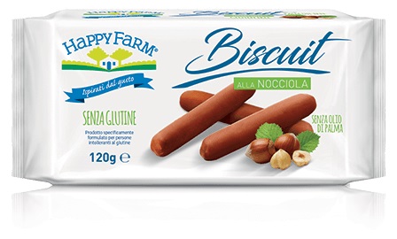 HAPPY FARM BISCUIT NOCCIOLA 120 G - Farmafamily.it