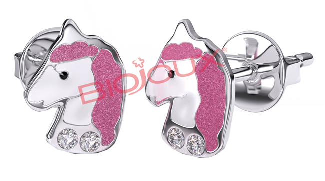 ORECCHINO STERILE POST FORATURA BJT701 STS ROSE UNICORN - Farmafamily.it