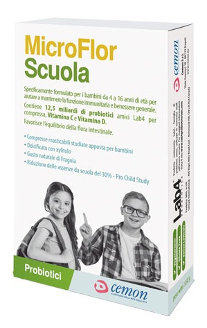MICROFLOR SCUOLA 30 CAPSULE MASTICABILI - Farmafamily.it