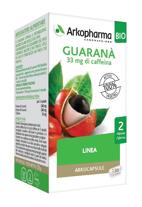 ARKO CAPSULE GUARANA' BIO 130 CAPSULE - Farmafamily.it