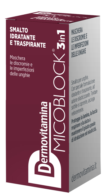 DERMOVITAMINA MICOBLOCK 3 IN 1 SMALTO IDRATANTE E TRASPIRANTE BORDEAUX 5 ML - Farmafamily.it