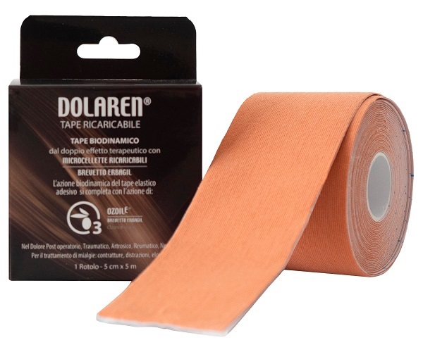 DOLAREN TAPE RICARICABILE CEROTTO TERAPEUTICO BEIGE CM 5X5 M IN ROTOLO - Farmafamily.it
