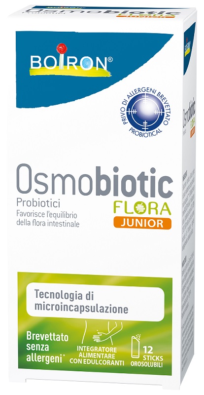 OSMOBIOTIC FLORA JUNIOR 12 STICKS OROSOLUBILI - Farmafamily.it