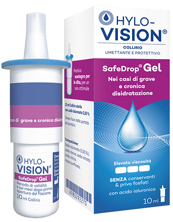 HYLOVISION SAFE DROP GEL 0,3% COLLIRIO UMETTANTE E PROTETTIVO 10 ML - Farmafamily.it