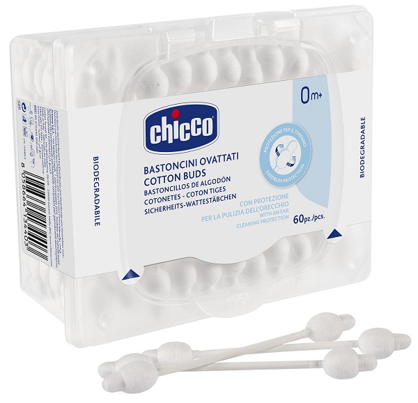 CHICCO BASTONCINI COTONATI 60 PEZZI - Farmafamily.it