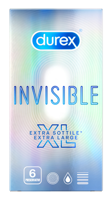 PROFILATTICO DUREX INVISIBLE XL 6 PEZZI - Farmafamily.it