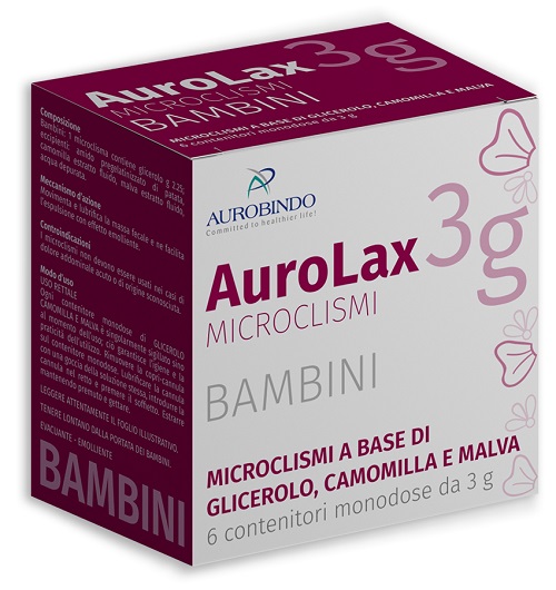 MICROCLISMI PER BAMBINI AUROLAX 6 CONTENITORI 3 G - Farmafamily.it