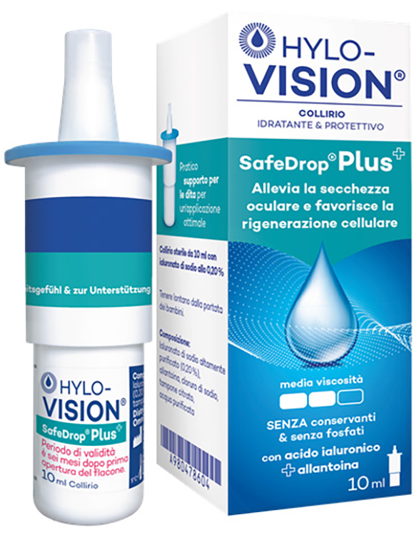 HYLOVISION SAFE DROP PLUS COLLIRIO IDRATANTE E PROTETTIVO 10 ML - Farmafamily.it