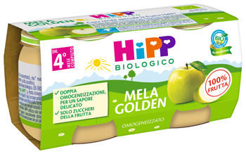 HIPP BIO OMOGENEIZZATO MELA GOLDEN 2 X 80 G - Farmafamily.it