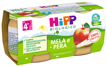 HIPP OMOGENEIZZATO MELA/PERA 2 X 80 G - Farmafamily.it