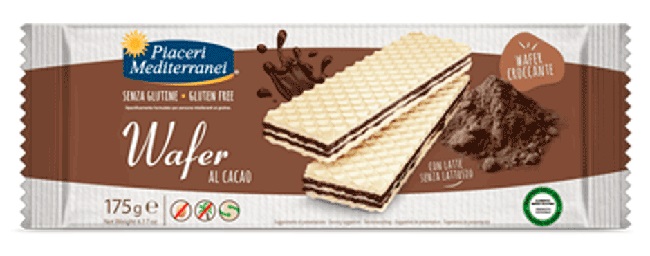 PIACERI MEDITERRANEI WAFER CACAO 175 G - Farmafamily.it