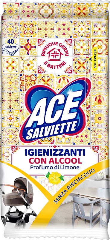 ACE SALVIETTE IGIENIZZANTI SGRASSANTI 40 PEZZI - Farmafamily.it