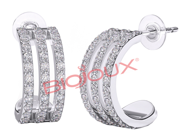 BJT202 ORECCHINI MIAMI HOOP STAINLESS STEEL - Farmafamily.it