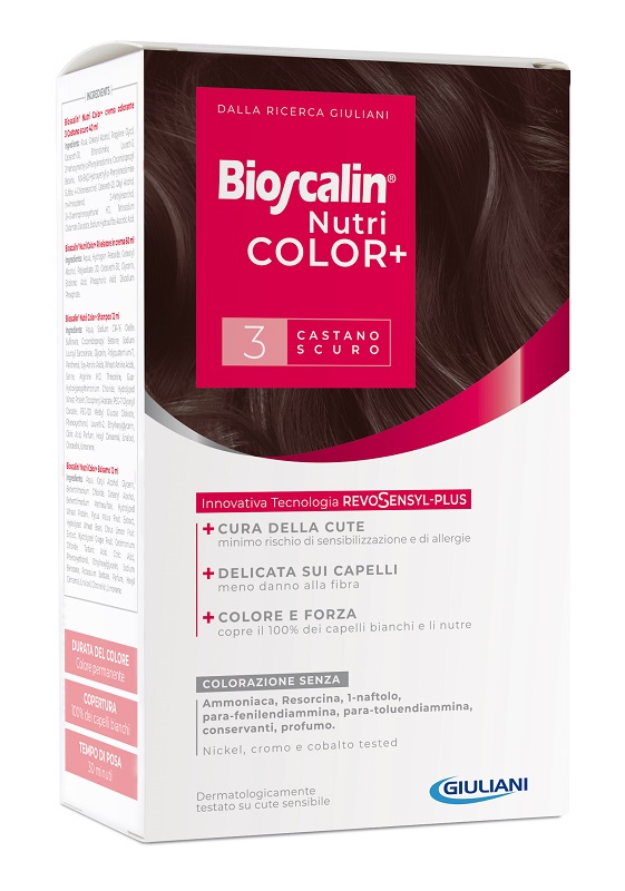 BIOSCALIN NUTRICOLOR PLUS 3 CASTANO SCURO NUOVA FORMULA - Farmafamily.it