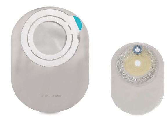 SENSURA MIO FLEX SISTEMA 2 PEZZI CON AGGANCIO ADESIVO SACCA COLOSTOMIA A FONDO CHIUSO TRASPARENTE 50MM 30 PEZZI - Farmafamily.it