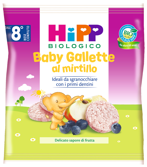 HIPP MINI GALLETTE DI RISO AL MIRTILLO 30 G - Farmafamily.it
