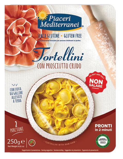 PIACERI MEDITERRANEI TORTELLINI PROSCIUTTO 250 G - Farmafamily.it