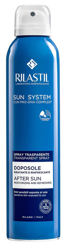 RILASTIL SUN SYSTEM DOPOSOLE SPRAY TRASPARENTE DOPOSOLE IDRATANTE E RINFRESCANTE 200 ML - Farmafamily.it