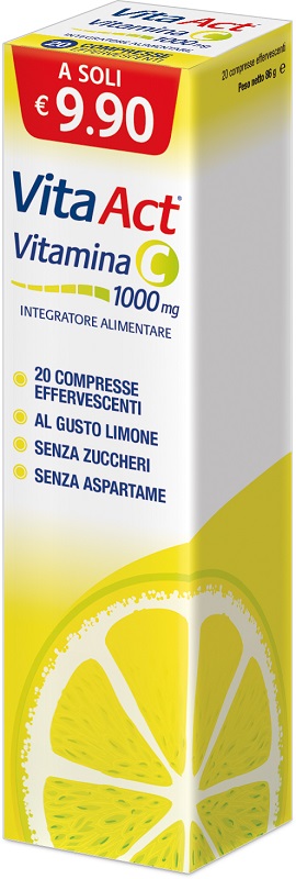 VITAMINA C ACT 1000 20 COMPRESSE EFFERVESCENTI - Farmafamily.it