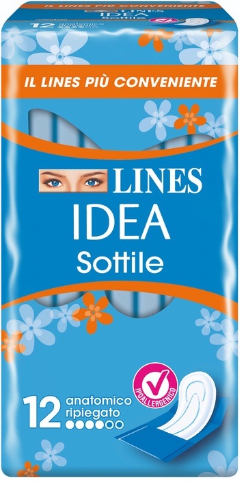 LINES IDEA SOTTILI RIPIEGATI ANATOMICI 12 PEZZI - Farmafamily.it