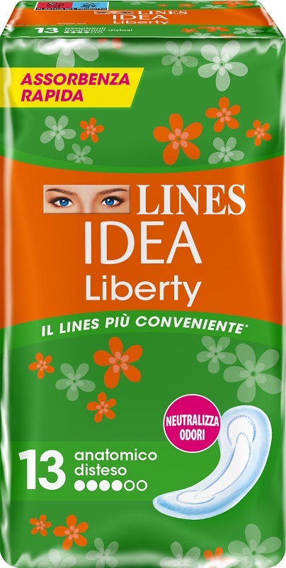 LINES IDEA LIBERTY DWCT ANATOMICI 13 PEZZI - Farmafamily.it