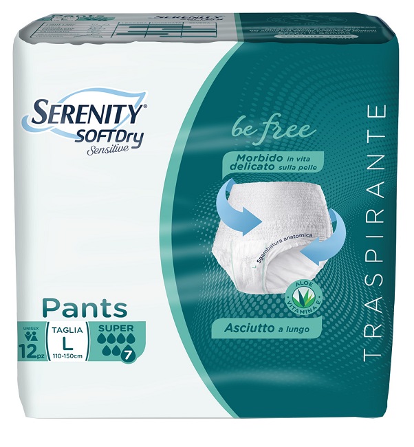 SERENITY PANTS SD SENSITIVE BE FREE SUPER L 12 PEZZI - Farmafamily.it
