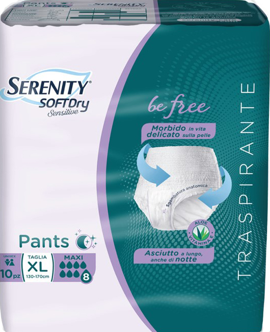 SERENITY PANTS SD SENSITIVE BE FREE MAXI XL 10 PEZZI - Farmafamily.it