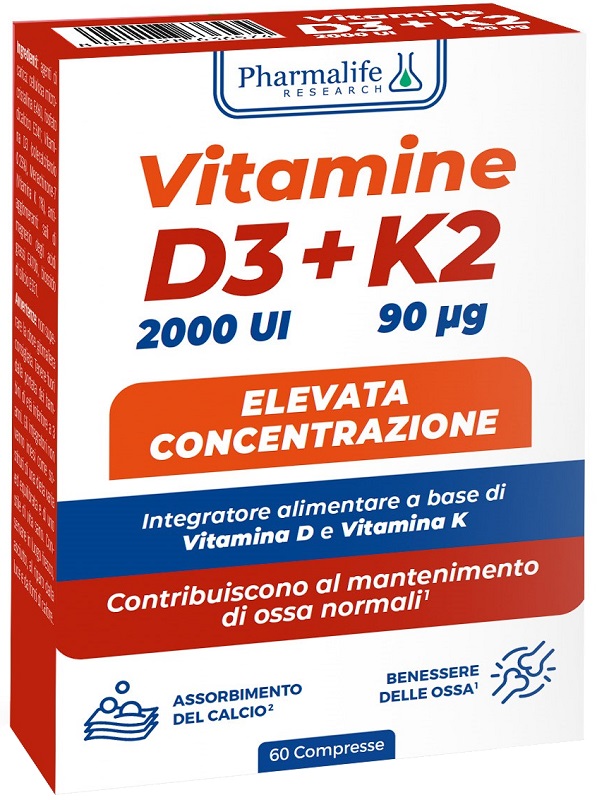 VITAMINE D3+K2 60 COMPRESSE - Farmafamily.it