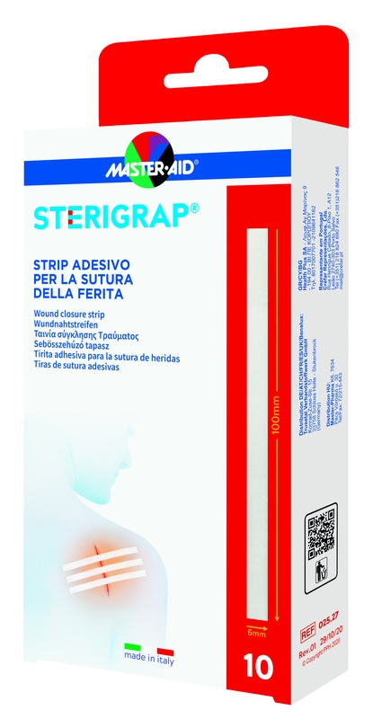 MASTER-AID STERIGRAP STRIP ADESIVO SUTURA FERITE 100X6 MM 10 PEZZI - Farmafamily.it