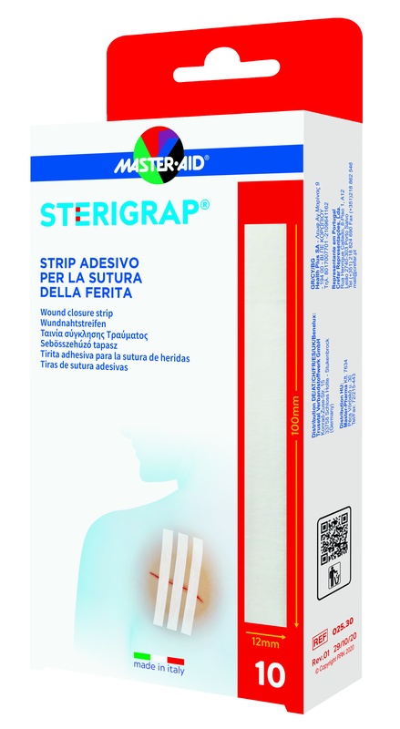 MASTER-AID STERIGRAP STRIP ADESIVO SUTURA FERITE 100X12 MM 6 PEZZI - Farmafamily.it