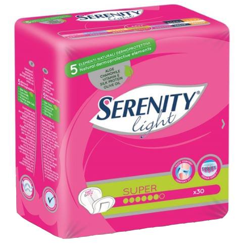 ASSORBENTE PER INCONTINENZA SERENITY LIGHT LADY SUPER 12 PEZZI - Farmafamily.it