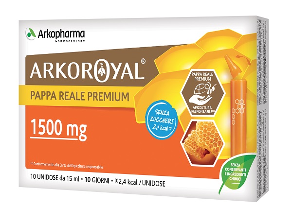 ARKOROYAL PAPPA REALE 1500MG SENZA ZUCCHERO 10 FLACONCINI DA 15 ML - Farmafamily.it