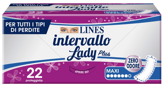 PROTEGGISLIP LINES INTERVALLO LADY PLUS MAXI 22 PEZZI - Farmafamily.it