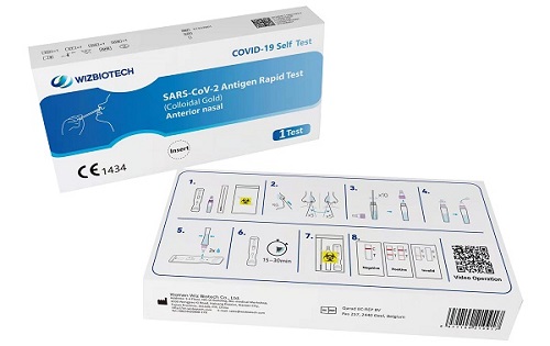 WIZBIOTECH SARS-COV-2 ANTIGEN RAPID TEST COLLOIDAL GOLD ANTERIOR NASAL SELF TEST 1 PEZZO - Farmafamily.it