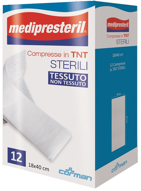 COMPRESSE STERILI TNT MEDIPRESTERIL 18X40 CM 12 PEZZI - Farmafamily.it