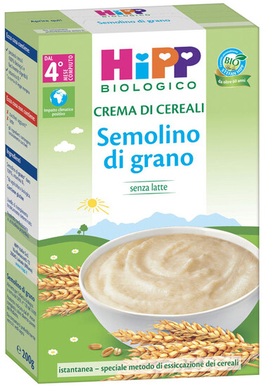 HIPP BIO CREMA CEREALI SEMOLINO DI GRANO 200 G - Farmafamily.it