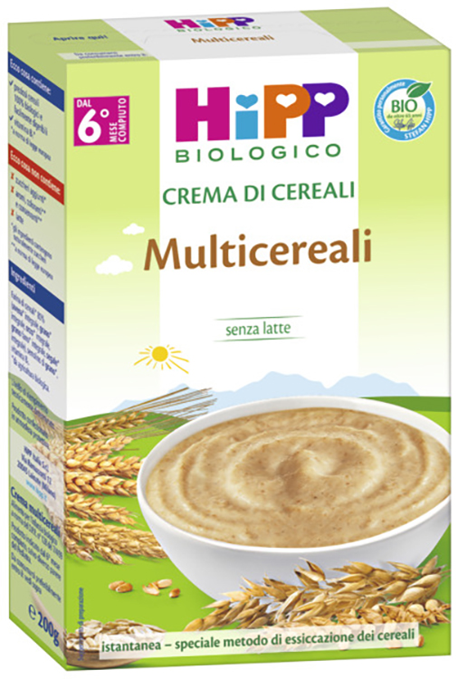 HIPP BIO CREMA CEREALI MULTICEREALI 200 G - Farmafamily.it