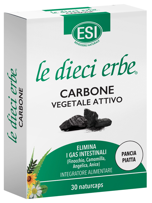 ESI LE DIECI ERBE CARBONE VEGETALE ATTIVO 30 NATURCAPS - Farmafamily.it