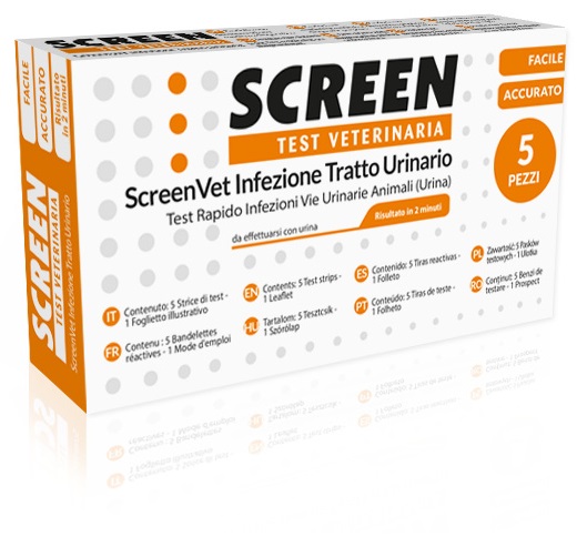 SCREENVET TEST RAPIDO INFEZIONE TRATTO URINARIO CANE E GATTO - Farmafamily.it
