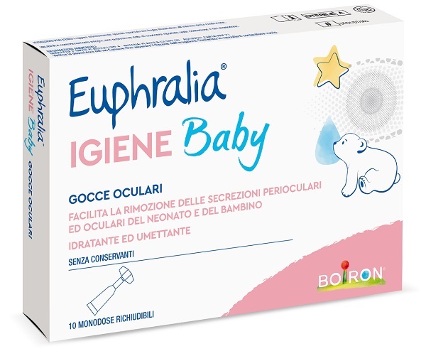 GOCCE OCULARI EUPHRALIA IGIENE BABY 10 MONODOSE RICHIUDIBILI X 0,5 ML - Farmafamily.it