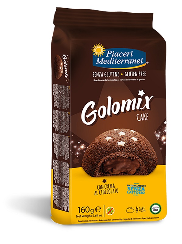 PIACERI MEDITERRANEI GOLOMIX CAKE 4 PEZZI DA 40 G - Farmafamily.it