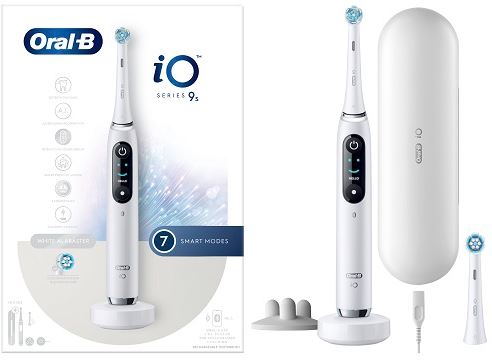 ORAL-B IO 9 WHITE SPAZZOLINO ELETTRICO + 2 REFILL TESTINE CON CUSTODIA DA VIAGGIO - Farmafamily.it