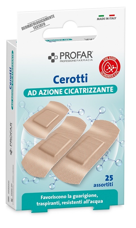 CEROTTO ACIDO IALURONICO AZIONE CICATRIZZANTE PROFAR ASSORTITI 25 PEZZI - Farmafamily.it